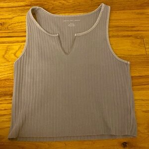American Eagle basic tan/ brown tank top.  Has ribbs and is a very good basic